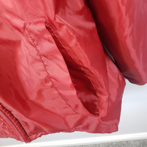 Totes Mens Size Medium Rain Jacket Coat Removable Hood Fleece Lined Maroon / R41 - Picture 3 of 6